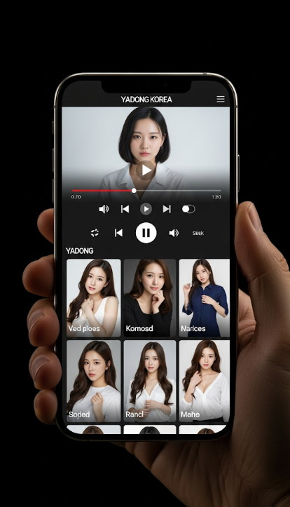 야동코리아 모바일 스트리밍 화면. 세로 화면에 최적화된 플레이어와 간편한 조작 버튼. 야동코리아 모바일 스트리밍 화면. 세로 화면에 최적화된 플레이어와 간편한 조작 버튼.