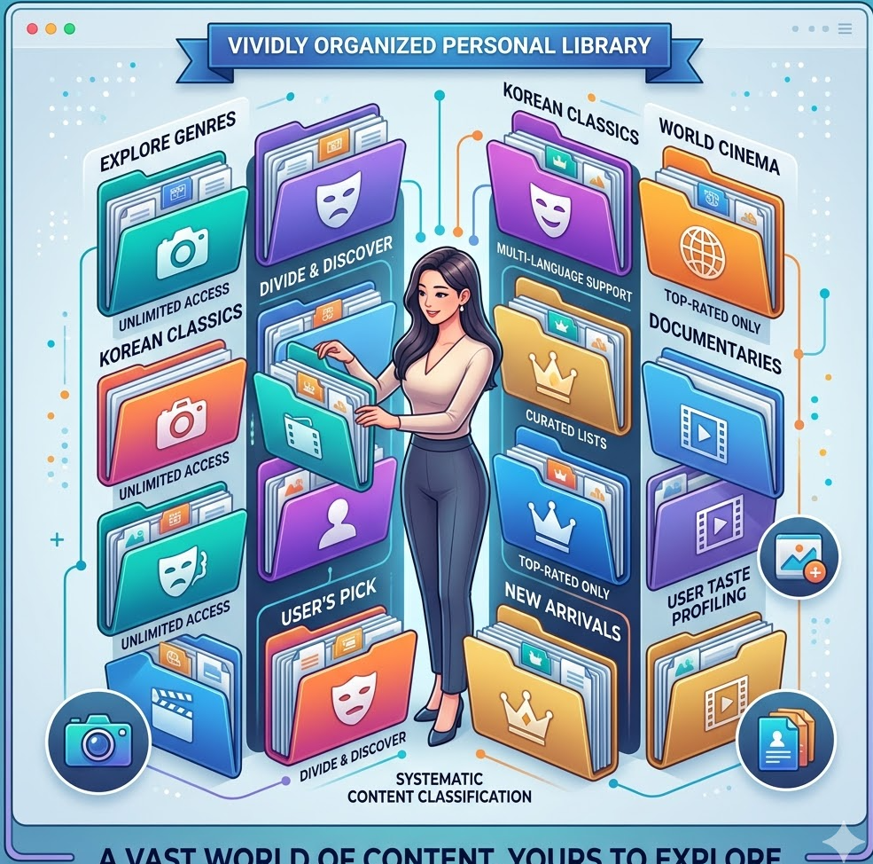 화려한 색상의 디지털 폴더들이 입체적으로 나열된 인포그래픽 이미지 화려한 색상의 디지털 폴더들이 입체적으로 나열된 인포그래픽 이미지